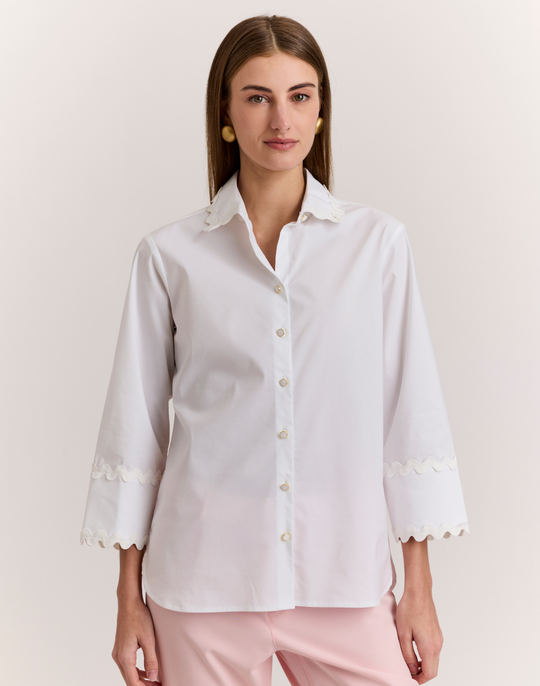 Margot 3/4 Sleeve Rick Rack Shirt