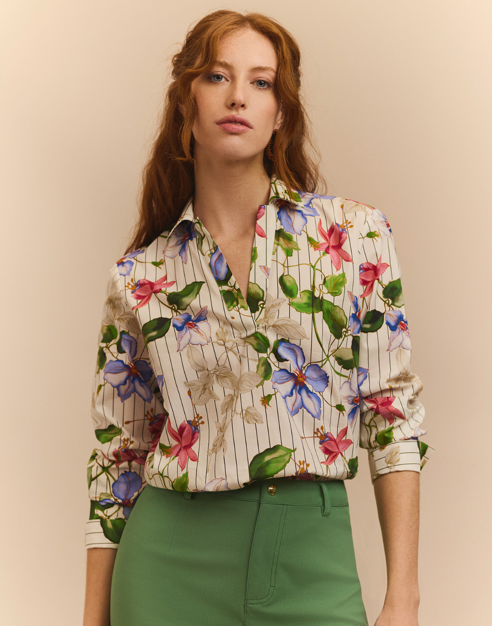 Mona Long Sleeve Garden Party Print Top
