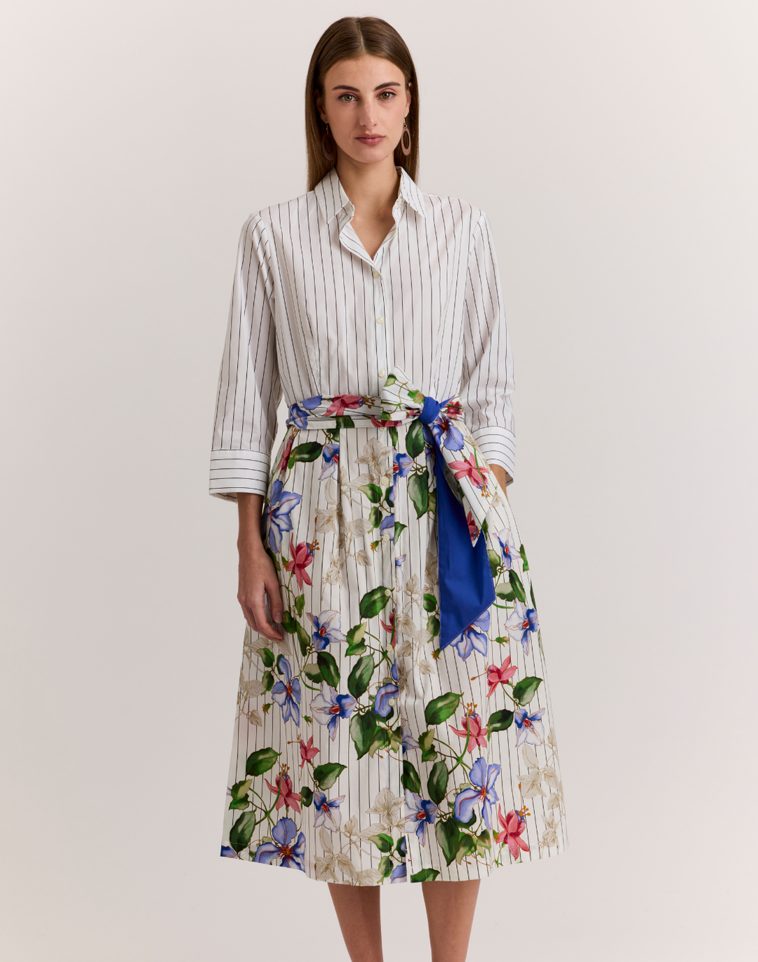 Robin 3/4 Sleeve Garden Party Print Dress