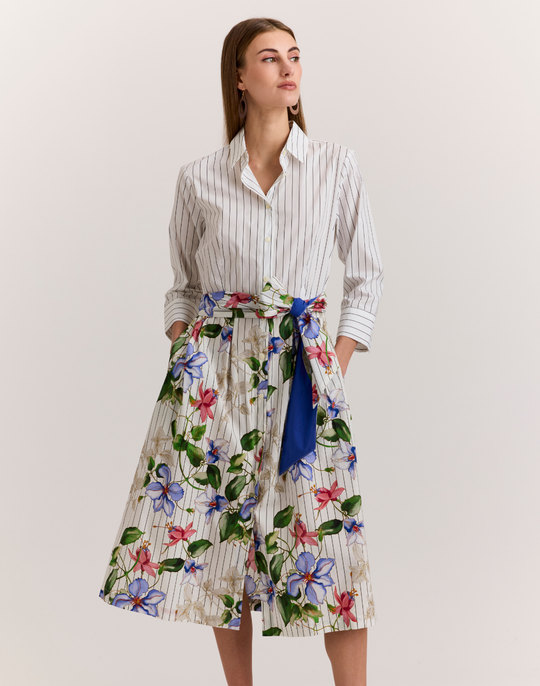 Robin 3/4 Sleeve Garden Party Print Dress