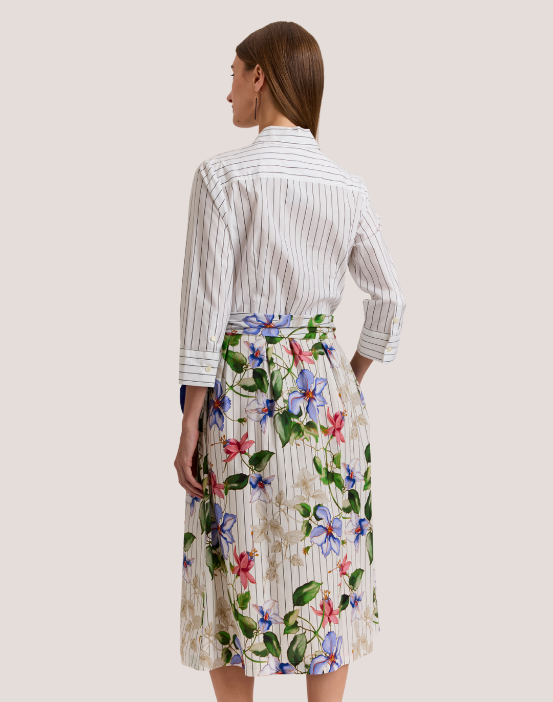 Robin 3/4 Sleeve Garden Party Print Dress