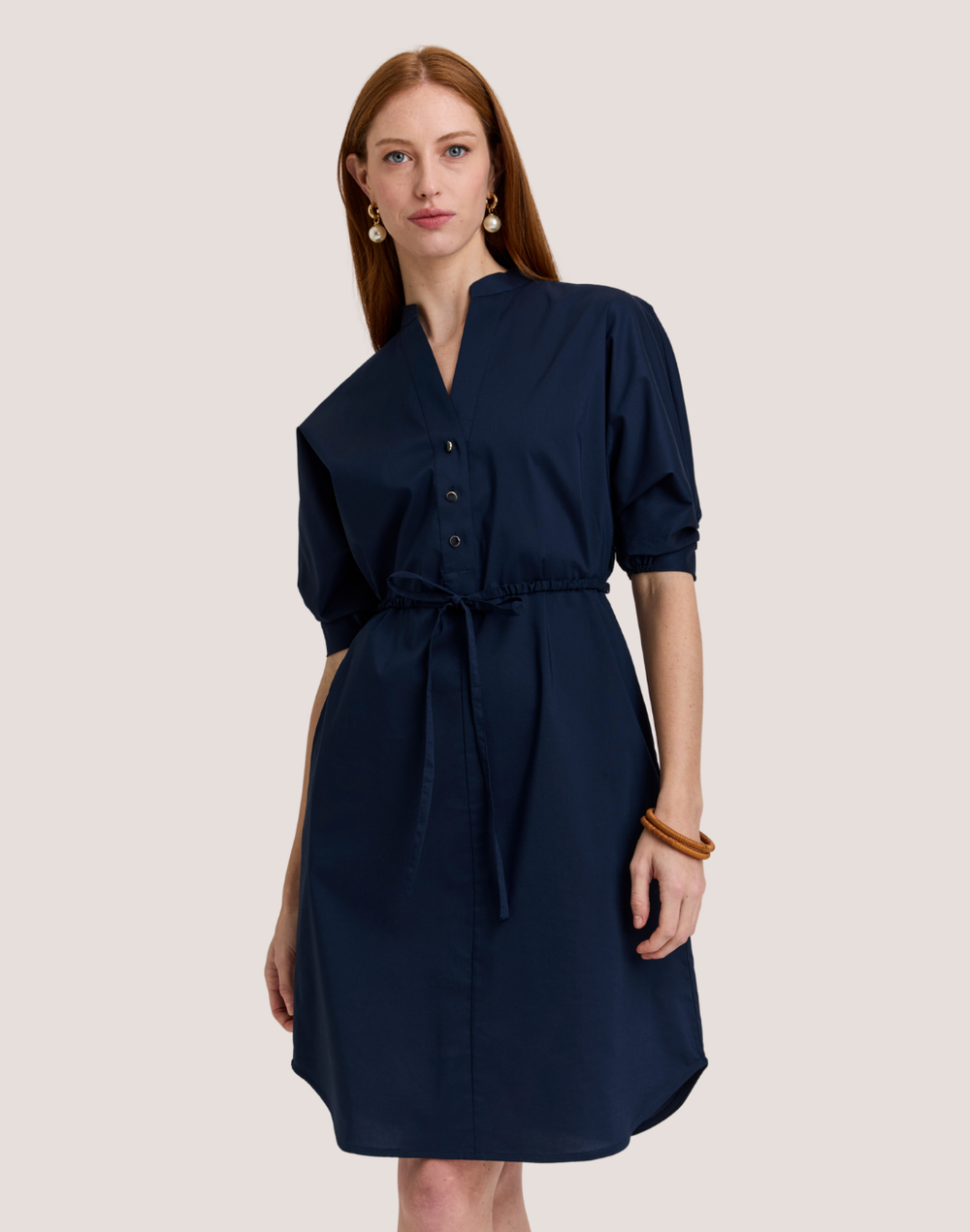 Alicia Elbow Sleeve Dress Navy / L