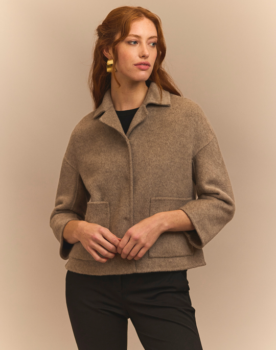 Luciana Bracelet Sleeve Double Face Coat