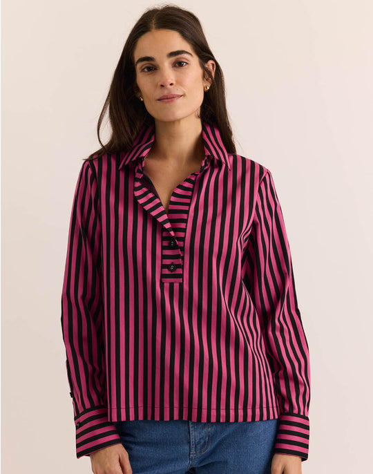 Flora Long Sleeve Classic Stripe Top