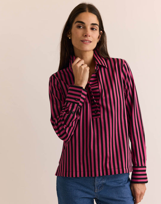 Flora Long Sleeve Classic Stripe Top