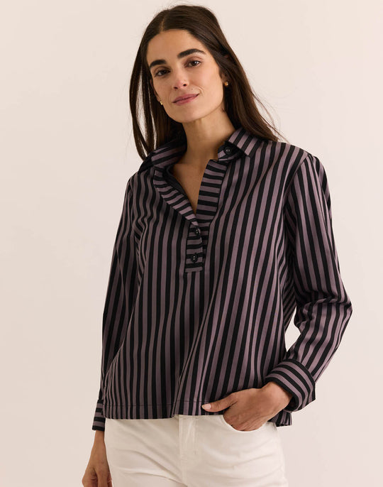 Flora Long Sleeve Classic Stripe Top