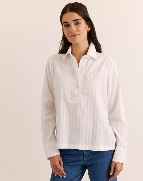 Flora Long Sleeve Classic Stripe Top