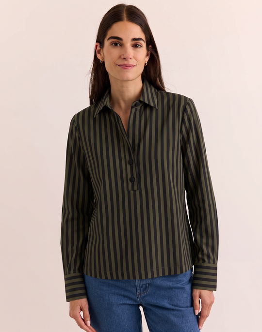 Flora Long Sleeve Classic Stripe Top