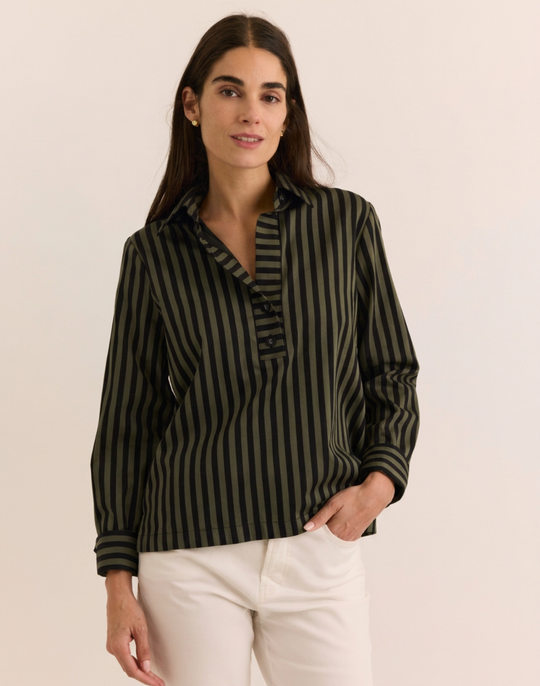 Flora Long Sleeve Classic Stripe Top