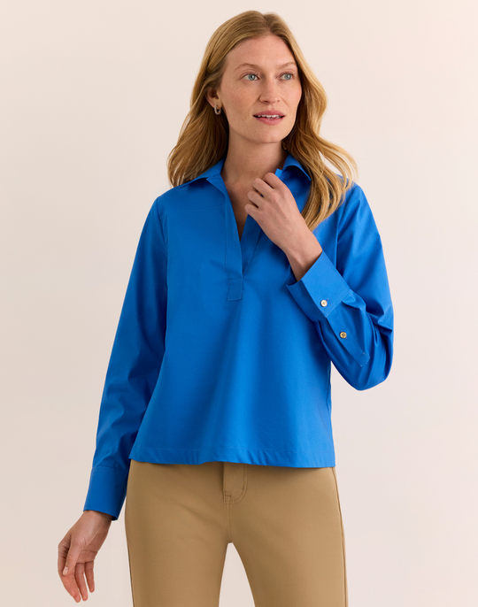 Monica Long Sleeve Button-Back Top