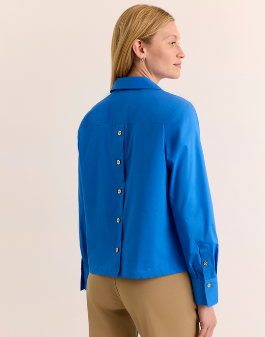 Monica Long Sleeve Button-Back Top