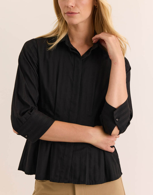 Martina 3/4 Sleeve Classic Stripe Shirt