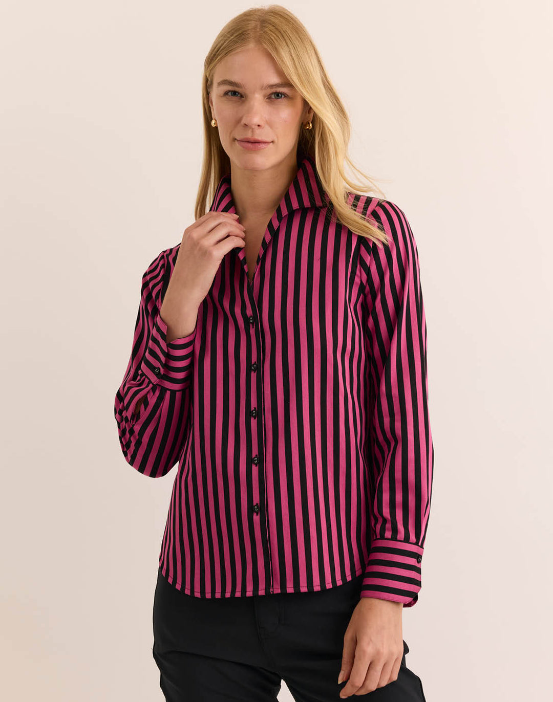 Martha Long Sleeve Classic Stripe Shirt