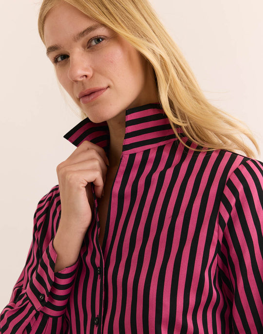 Martha Long Sleeve Classic Stripe Shirt