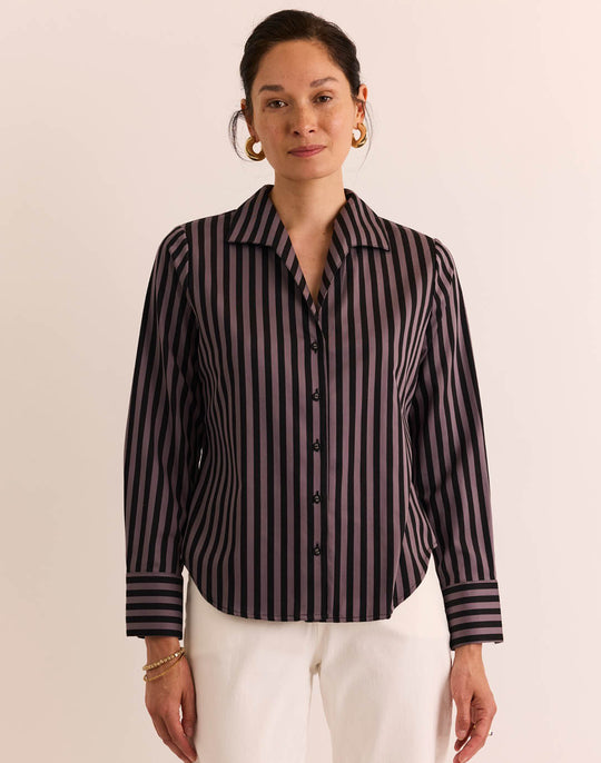 Martha Long Sleeve Classic Stripe Shirt