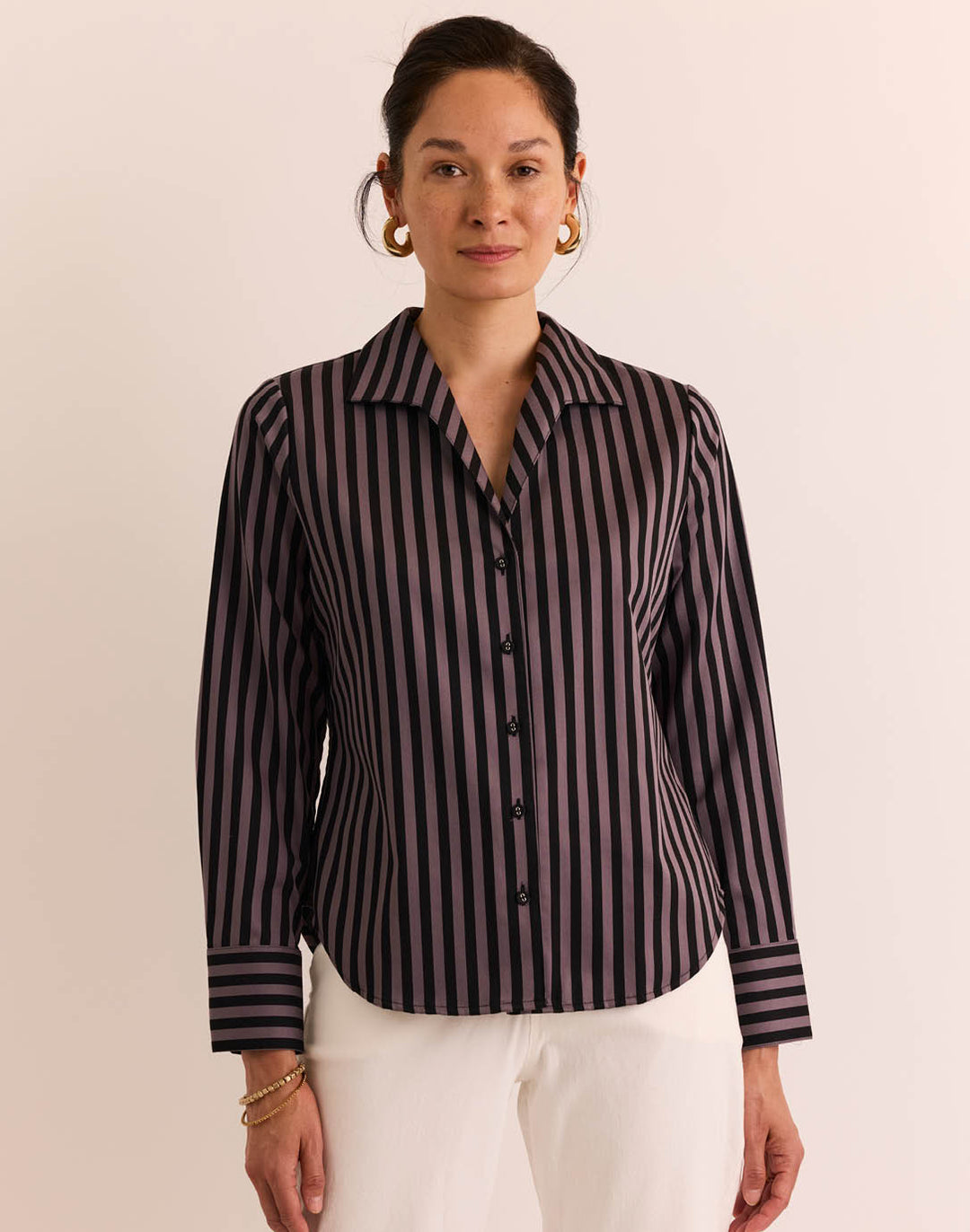 Martha Long Sleeve Classic Stripe Shirt