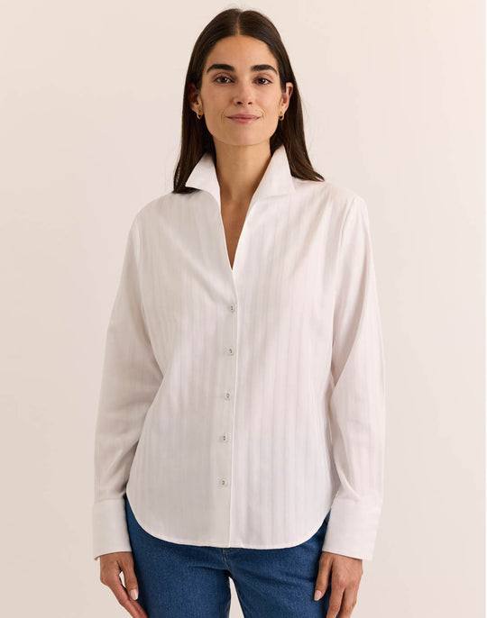 Martha Long Sleeve Classic Stripe Shirt