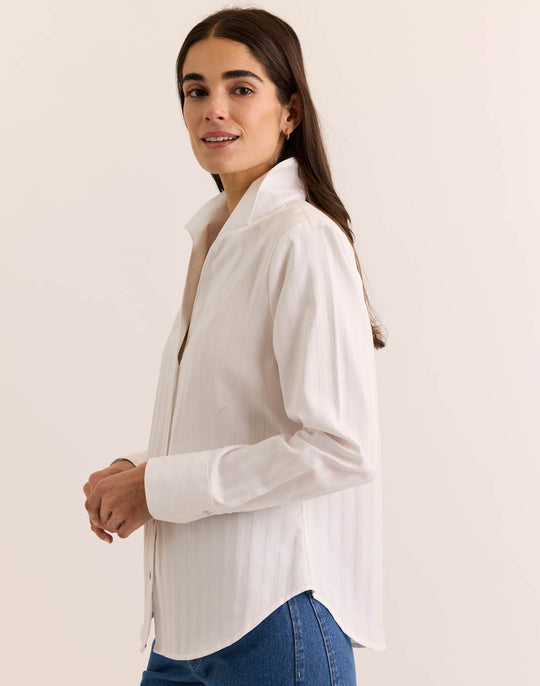 Martha Long Sleeve Classic Stripe Shirt