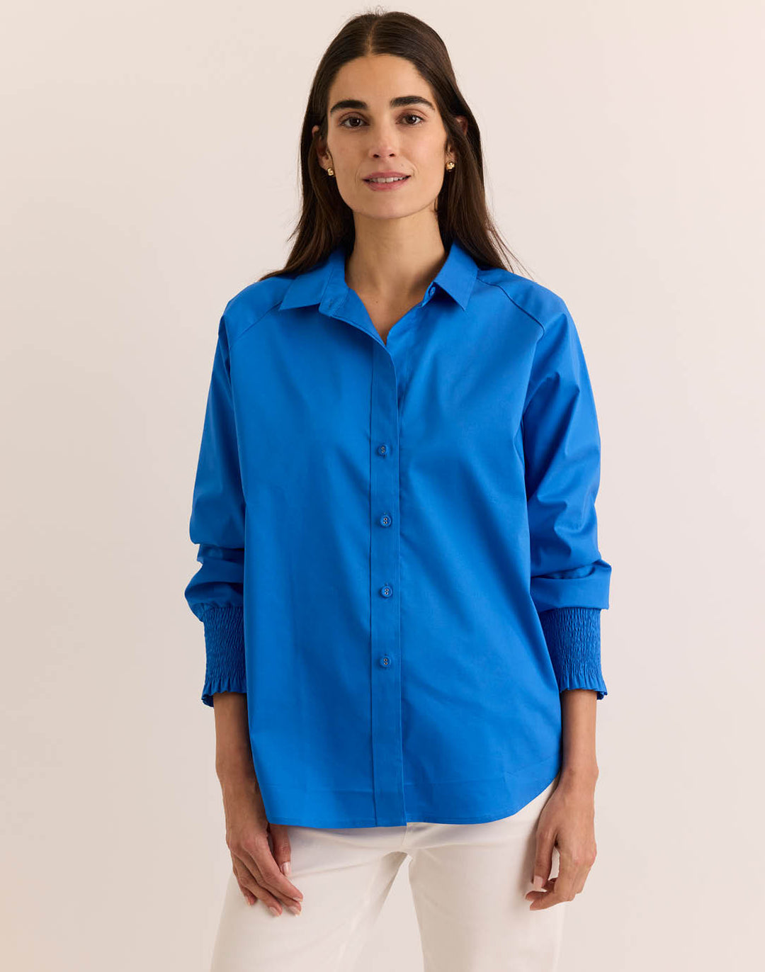 Sadie Long Smocked Sleeve Shirt