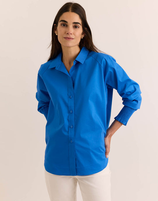 Sadie Long Smocked Sleeve Shirt