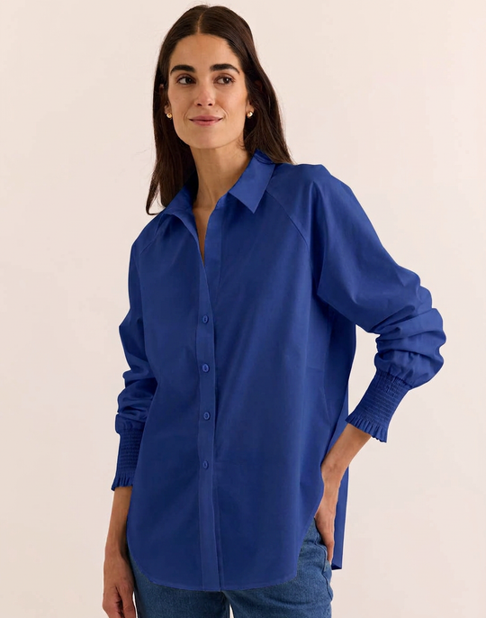 Sadie Long Smocked Sleeve Shirt