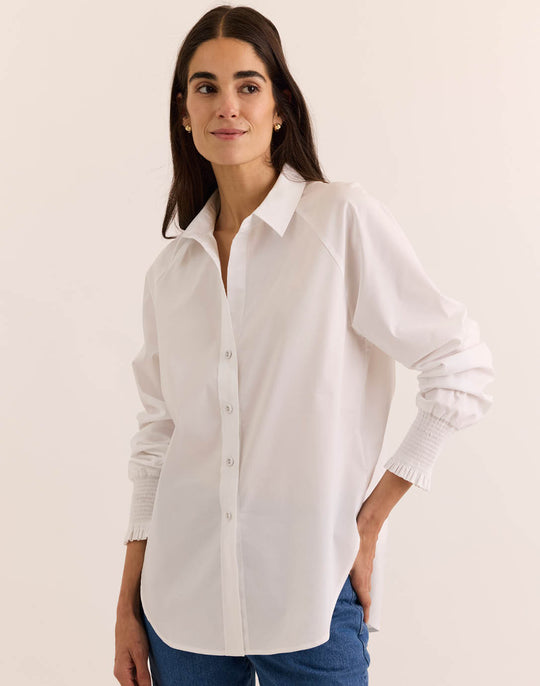 Sadie Long Smocked Sleeve Shirt
