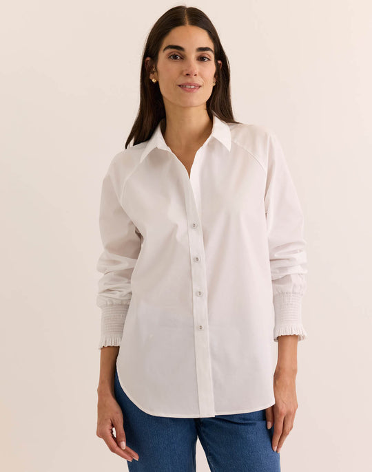 Sadie Long Smocked Sleeve Shirt