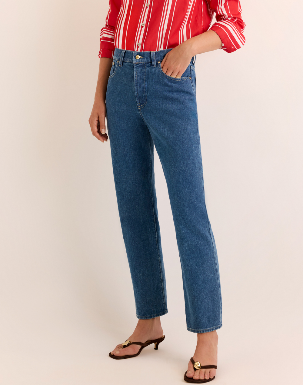 Lydia Straight Leg Stretch Denim Jean