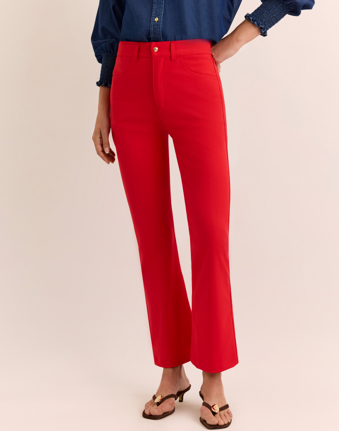 Natalie Traveler's Twill Flare Leg Pant