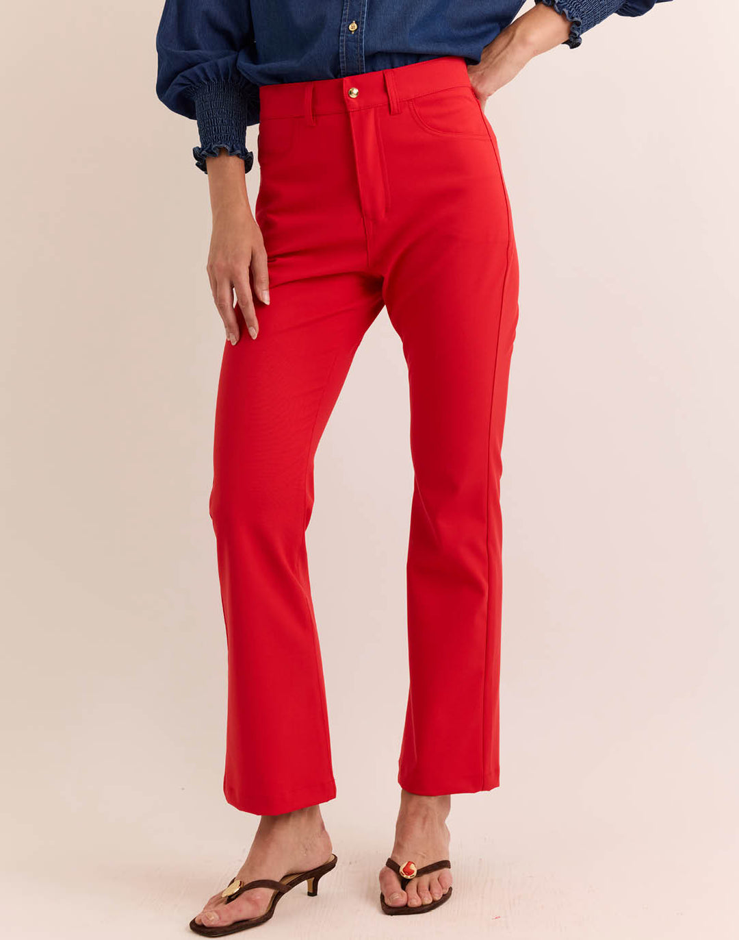 Natalie Traveler's Twill Flare Leg Pant