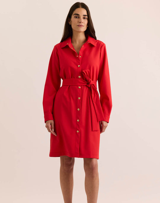 Astrid Long Sleeve Traveler's Twill Dress