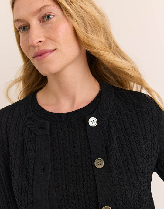 Edith Long Sleeve Cable Knit Cardigan
