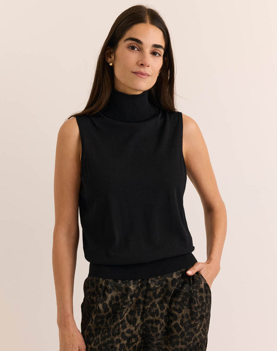 Ashley Sleeveless Turtleneck Sweater Tank