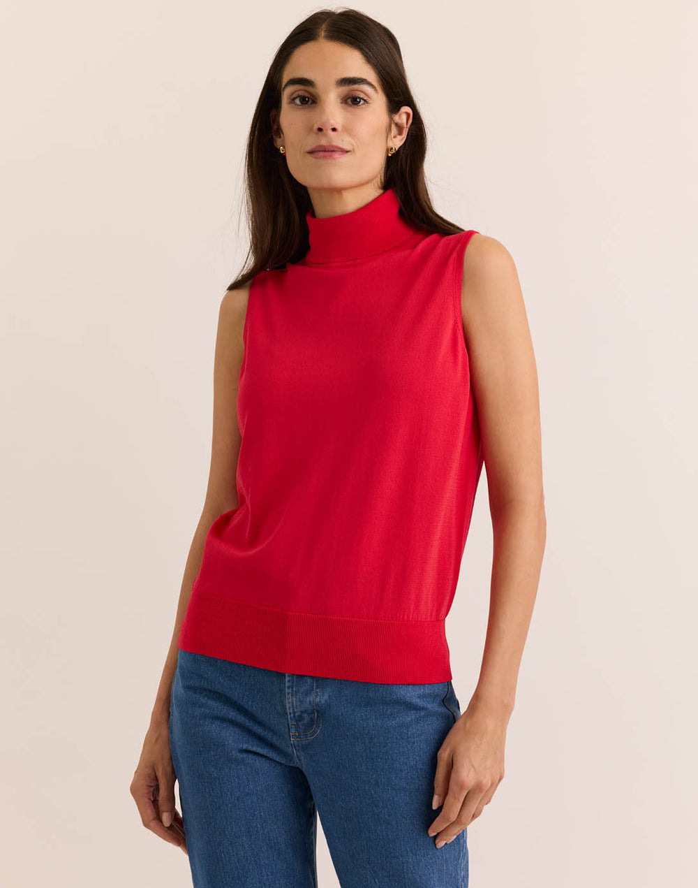 Ashley Sleeveless Turtleneck Sweater Tank