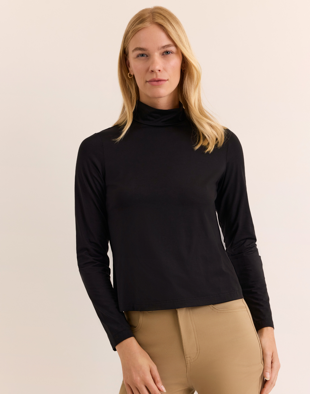 Carolina Long Sleeve Mock Neck Tee