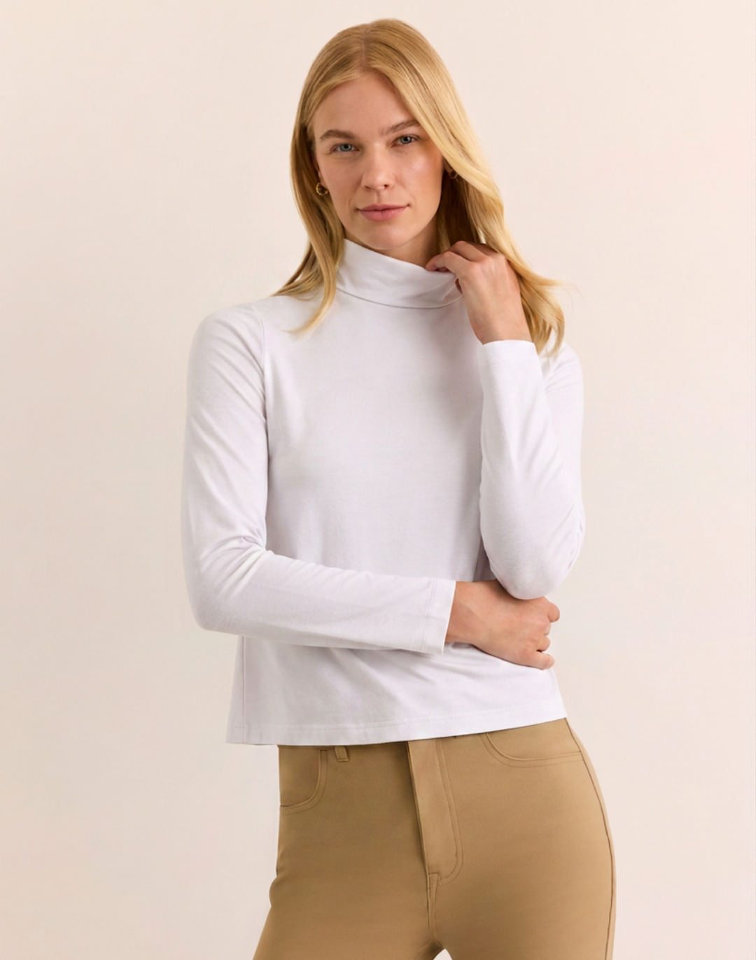 Carolina Long Sleeve Mock Neck Tee