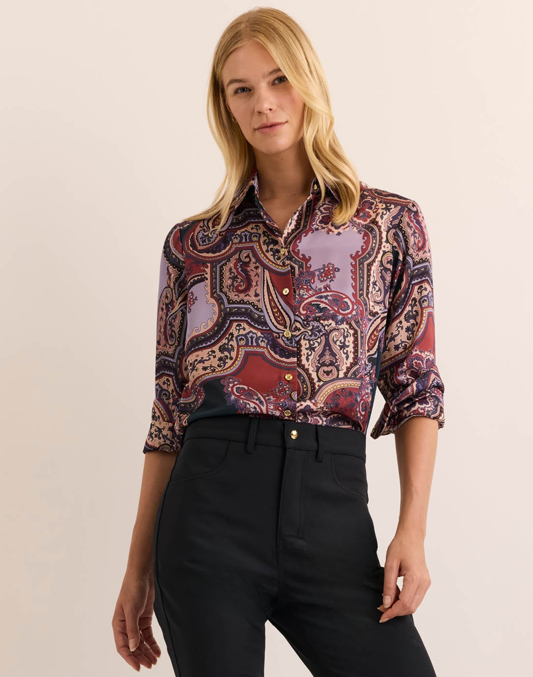 Margot Long Sleeve Opulent Paisley Shirt
