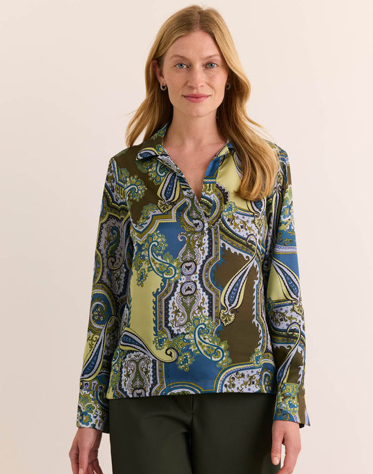 Mona Long Sleeve Opulent Paisley Top