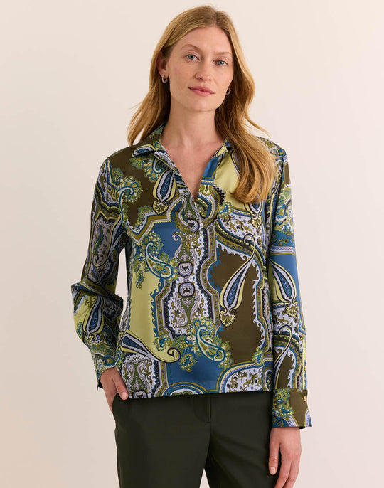 Mona Long Sleeve Opulent Paisley Top