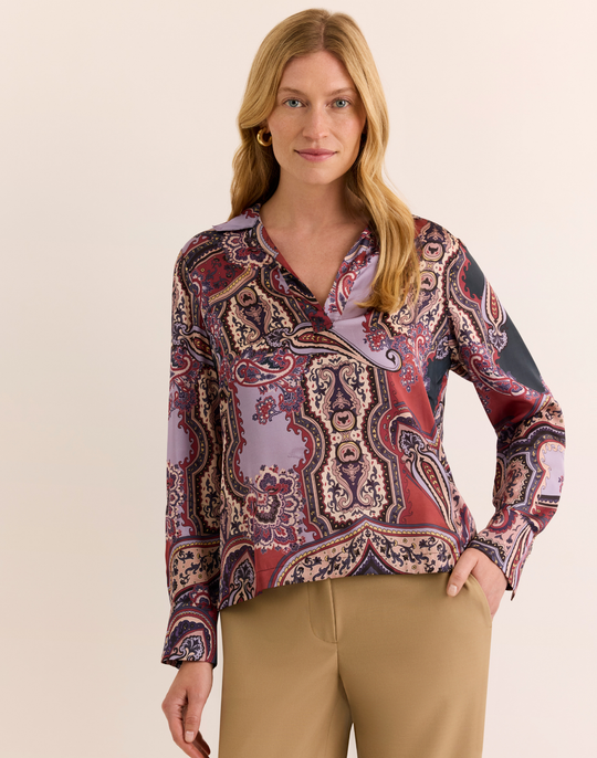 Mona Long Sleeve Opulent Paisley Top