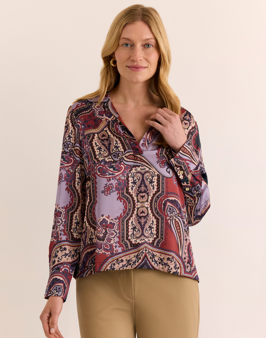 Mona Long Sleeve Opulent Paisley Top