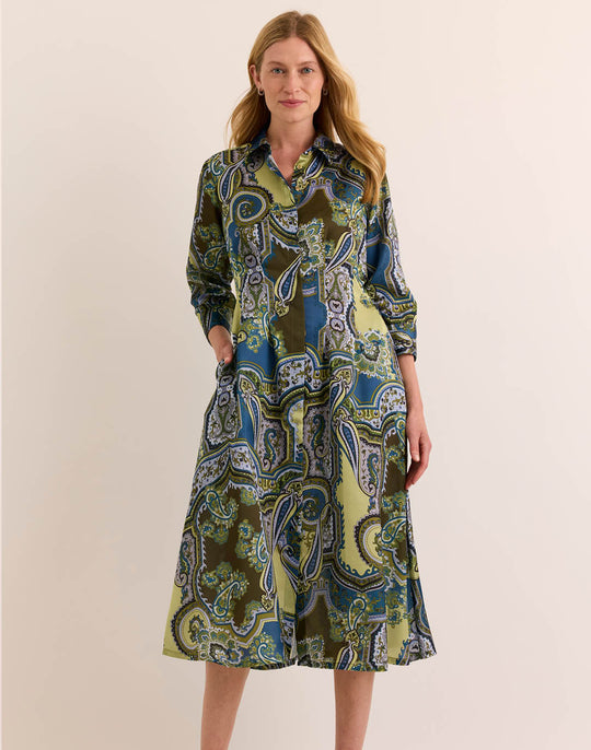 Martina 3/4 Sleeve Opulent Paisley Dress