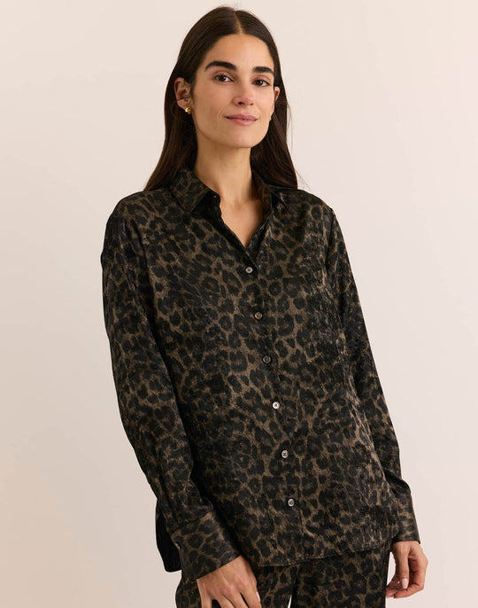 Margot Long Sleeve Animal Print Shirt