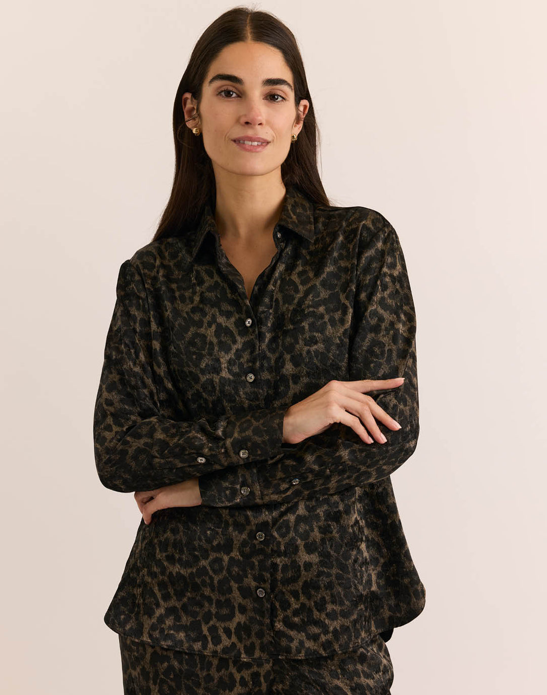 Margot Long Sleeve Animal Print Shirt