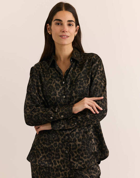 Margot Long Sleeve Animal Print Shirt