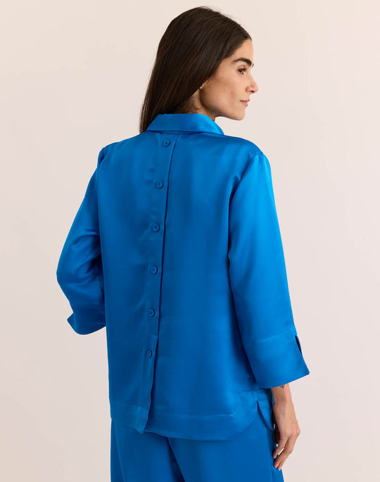 Aileen 3/4 Sleeve Liquid Satin Top