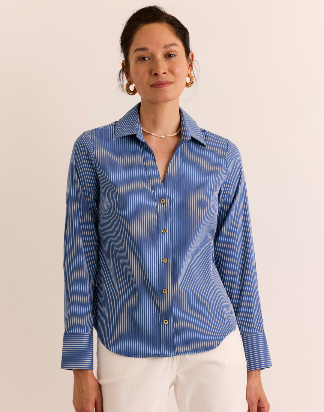 Lindsey Long Sleeve Ribbon Stripe Shirt
