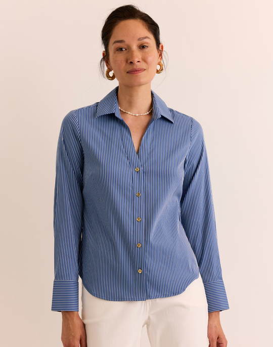 Lindsey Long Sleeve Ribbon Stripe Shirt