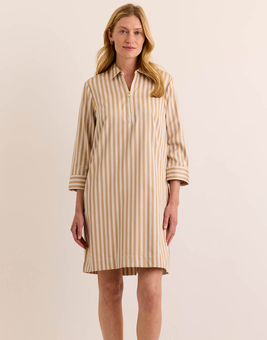 Alessa 3/4 Sleeve Classic Stripe Dress