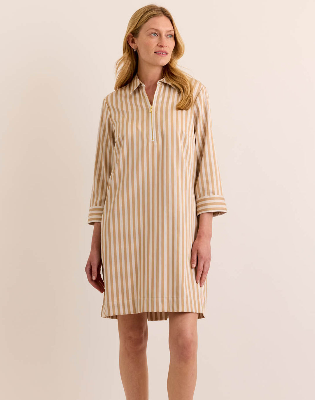 Alessa 3/4 Sleeve Classic Stripe Dress